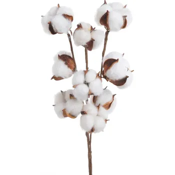 umělá květina Bavlník natural svazek 28 cm 3 ks