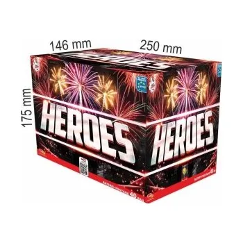Zábavní pyrotechnika Pyrotechnika Kompakt 40ran Heroes multikalibr