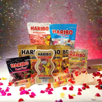 Dárkový potravinový koš Haribo dárkový balíček L