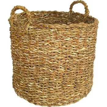 Úložný box Koš kulatý s uchy mořská tráva 29x27 cm
