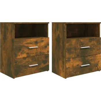 Noční stolek vidaXL Noční stolky 2 ks 50 x 32 x 60 cm [803289] Barva: kouřový dub