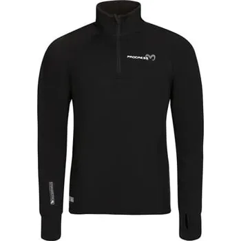 Pánská mikina TOREZ MERINO ZIP pánská funkční mikina s krátkým zipem černá L