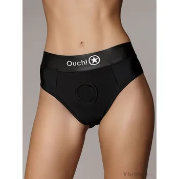 Dámské erotické kalhotky Univerzální strapon tanga s vibrační patronou Ouch!, XS/S