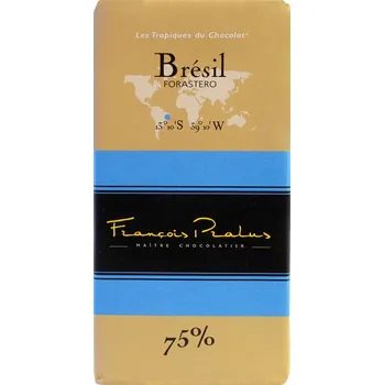 Cukrovinka Francois Pralus čokoláda Brazílie Forastero 75% 100 g