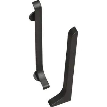 ACARA AP38 pravá koncovka k soklové liště, hliník lakovaný matná černá, 60 mm, 2 ks AASE 60-KP-A/RAL9005M