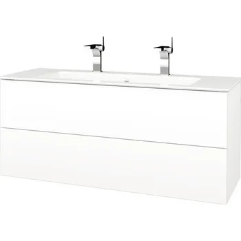 Koupelnová skříňka s umyvadlem Variante 120x52 cm bílá lesklá umyvadlo Pura 408893