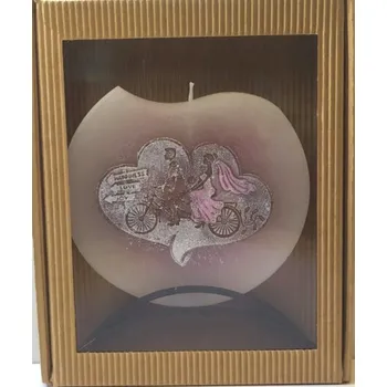 Svíčka Svíčka plochá zamilovaný pár (Česká svíčka - svatební svíčka)