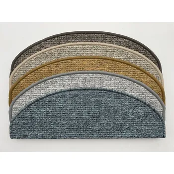Koberec Nášlapy na schody Alassio (půlkruh a obdélník) Varianta: Alassio hnědý 24x65 cm půlkruh