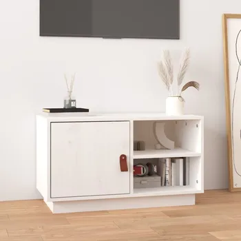 Nábytek vidaXL TV skříňka 70 x 34 x 40 cm masivní borové dřevo [818238] Barva: Bílá