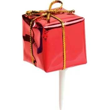 Vánoční dekorace Vánoční dáreček (balíček) červený 25 x 25 x 25 mm ZÁPICH