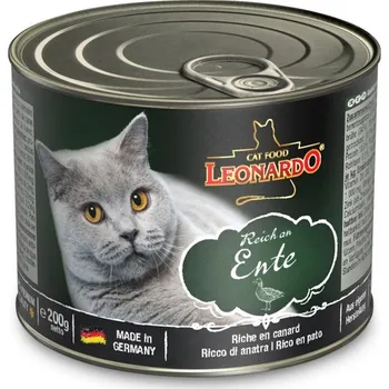 Krmivo pro kočku LEONARDO Cat Food Adult konzerva Duck