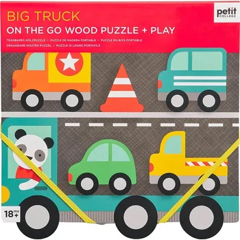 puzzle pro nejmenší Petit Collage Robustní dřevěné puzzle Big truck