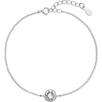Náramek Stříbrný náramek s Preciosa krystaly bílý 33113.1