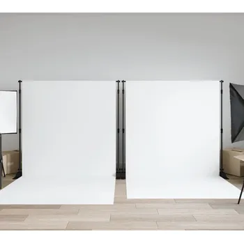 Fotopozadí vidaXL Stojany na pozadí 2 ks černé 254 x 243 cm ocel [3187466]