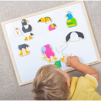 Magnetická kreslící tabulka Bigjigs Toys Magnetky ptačí přátelé