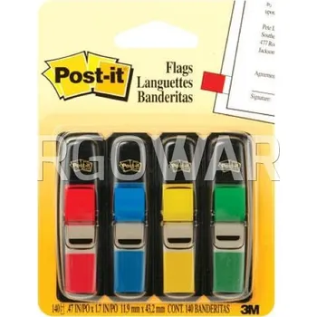 Samolepící bloček Záložky Index Post-it 11,9 x 43,2 mm 4 x 35 kusů - 1102060005