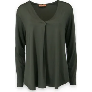 Dámské tričko Triko dlouhý rukáv K5222 Mooij Itálie barva: zelená-khaki