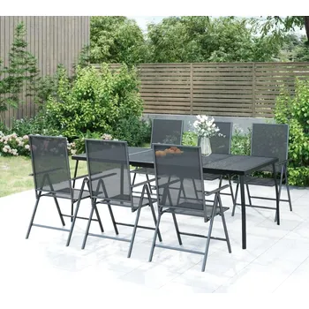 Zahradní nábytek vidaXL Zahradní stůl antracitový 200 x 100 x 72 cm ocelové pletivo [362735]