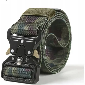 Opasek Taktický Pás Muži Nastavitelný, Vojenské Doplňky, SURVIVAL QR moro 1 (Perfektní a praktický doplněk pánského šatníku nejen na cesty, ale i každý den. Tento model byl navržen tak, aby byl velmi pohodlný a pohodlný na nošení. Spona: kovová s uzamykacím syst