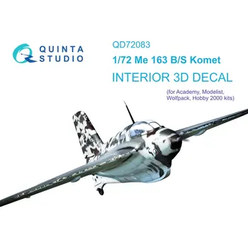 Plastikový model Quinta studio 1/72 Me 163 3D-Print.&col.Interior (ACAD)