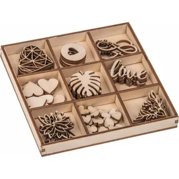 Dřevěná dekorační sada - Láska
