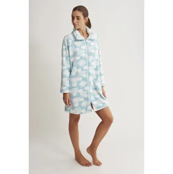 Dámský župan Dámský župan dlouhý Promise 584 obláček modrý Barva: Modrá, Velikost: L