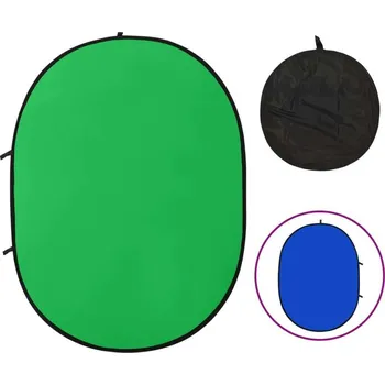 Fotopozadí vidaXL Oválné fotopozadí černé a šedé 200 x 150 cm [190249] Barva: Modro-zelená