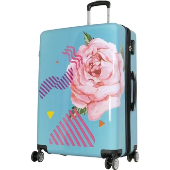 MONOPOL Cestovní polykarbonátový kufr RŮŽE VELKÝ L