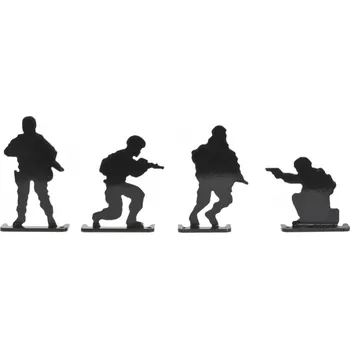 Terče Beast Hunter kovoví vojáci 4 ks - černé