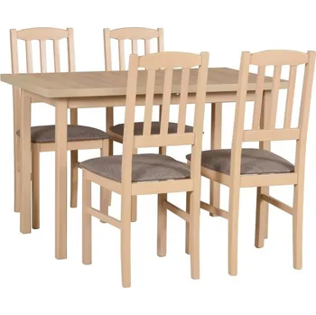 Jídelní set Jídelní set 4+1 Jáchym Vyberte Tkaninu:: Tkanina 9, Vyberte Moření:: Deska grafit, ostatní bílé