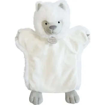 plyšák Doudou et Compagnie Paris Doudou Plyšový maňásek bílý vlk 25 cm