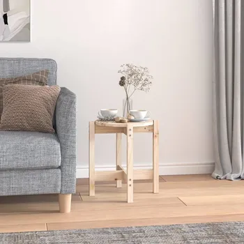 Obývací pokoj vidaXL Konferenční stolek Ø 42,5 x 45 cm masivní borové dřevo [822315] Barva: Přírodní