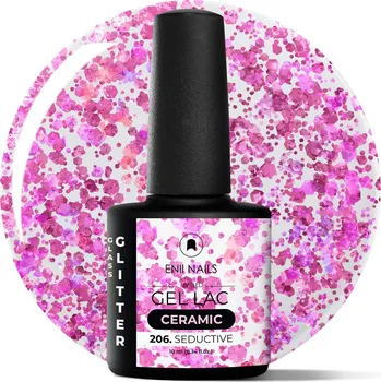 Lak na nehty ENII NAILS Gel lak Ceramic 206 Seductive - gelový lak bez HEMA, 10 ml