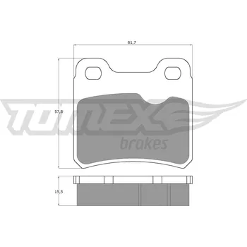 Brzdová destička Sada brzdových destiček, kotoučová brzda TOMEX Brakes TX 13-49