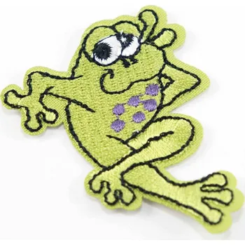 Nášivka Nažehlovací záplata - žába zelená - rozměr 5 cm x 4,5 cm