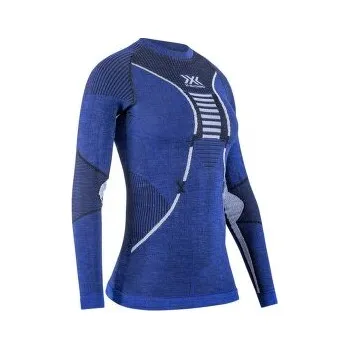 X-Bionic Merino Shirt LG SL Women DARK OCEAN/ARCTIC WHITE modrá L