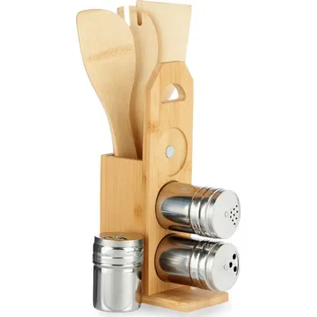 Obracečka Kinvara Sada kuchyňských doplňků na stojanu, s kovovými kořenkami