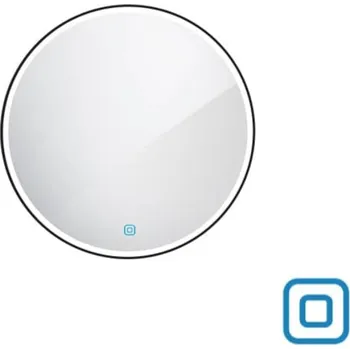 Zrcadlo Černé kulaté zrcadlo s LED osvětlením 80 cm ZIL80LEDSEC