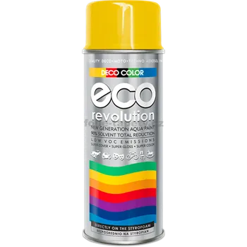Barva ve spreji DecoColor Barva ve spreji ECO lesklá, RAL 400 ml Výběr barev: RAL 1023 žlutá