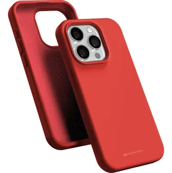 Pouzdro na mobilní telefon Mercury Ochranný kryt na iPhone 15 Pro - Mercury, Silicone Red
