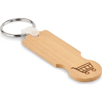 Bambusová klíčenka / žeton Compras