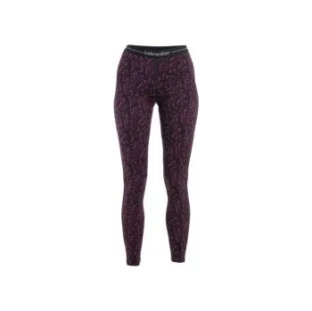 Dámské termo spodky Icebreaker Wmns Merino 200 Oasis Leggings Macro Camo, Tempo/Black/Nightshad/Aop