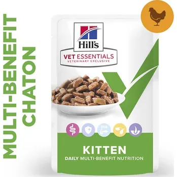 Krmivo pro kočku Hills Prescription Diet Kapsička HILLS Feline VetEssentials Multi-Benefit Kitten Chicken 12x85g (multipack)
