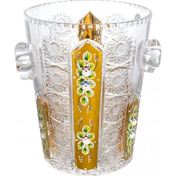 Chladič na víno Broušený zlacený ledák, Zlatý, Royal Crystal, 25 cm
