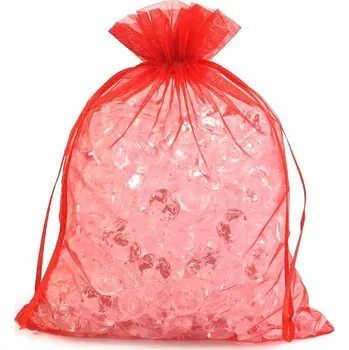 Obalový materiál Dárkový sáček z organza 23x29cm - Červená Červená