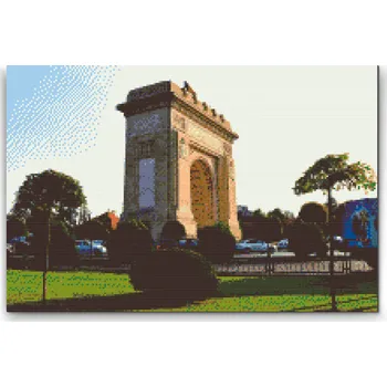 Diamantové malování Diamantové malování - Vítězný oblouk, Bukurešť Velikost: 40x60cm, Rámování: Pouze srolované plátno, Diamanty: Čtvercové