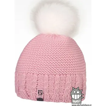 Čepice Dráče Dětská pletená čepice Rainbow - vzor 01, světle růžová