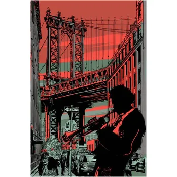 Plakát Plakát, Obraz - jazz trumpet player in brooklyn, isaxar