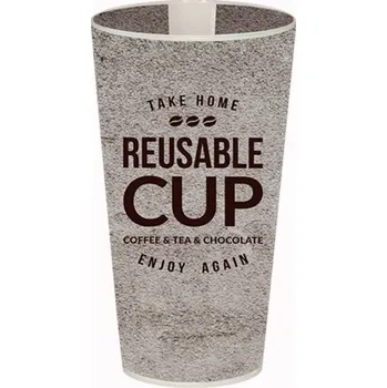 Jednorázové nádobí Kelímek PP ECO CUP opakovaně použitelný 200/250ml COFFEE - REUSE - 500 ks