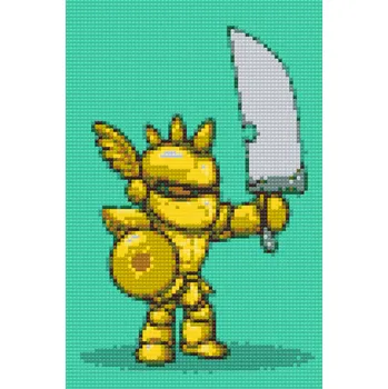 Diamantové malování Diamantové malování - Bojovník Velikost: 20x30cm, Rámování: Pouze srolované plátno, Diamanty: Čtvercové